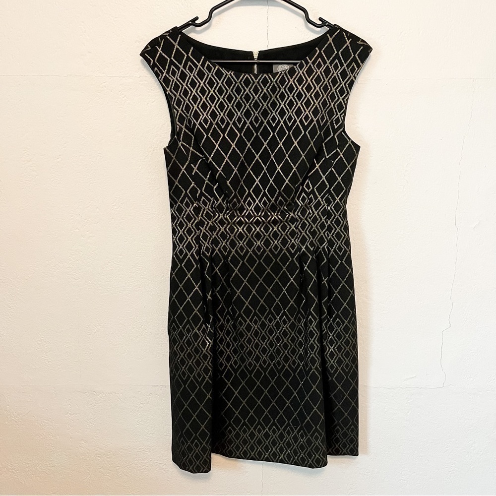Vince Camuto Metallic Geometric Dress